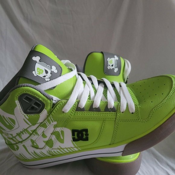 Rare DC Shoes Ken Block Spartan Hi WC – Lime Green Sz 12 skate - Picture 4 of 6